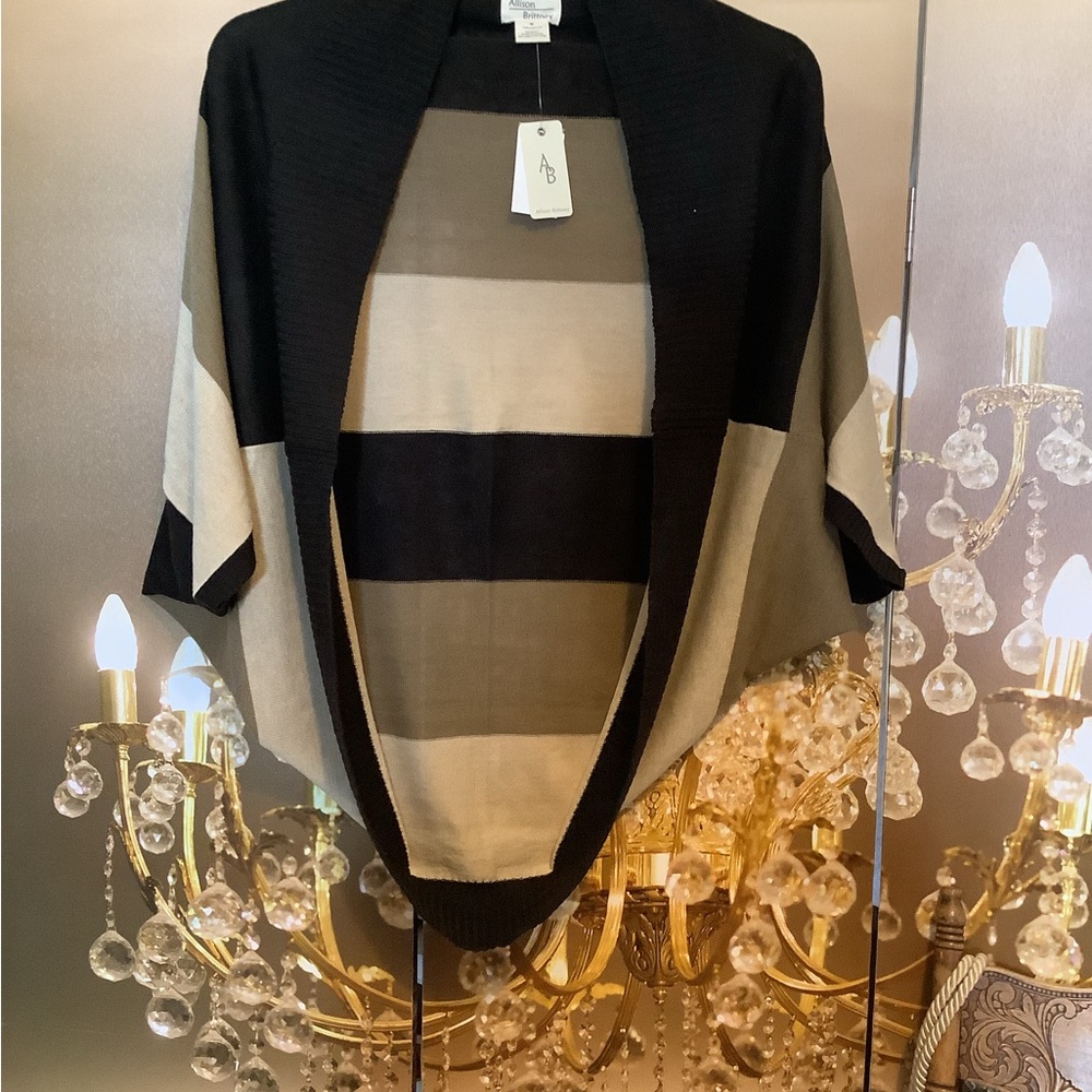 Striped Brown & tan, cream  Women's Sweater
